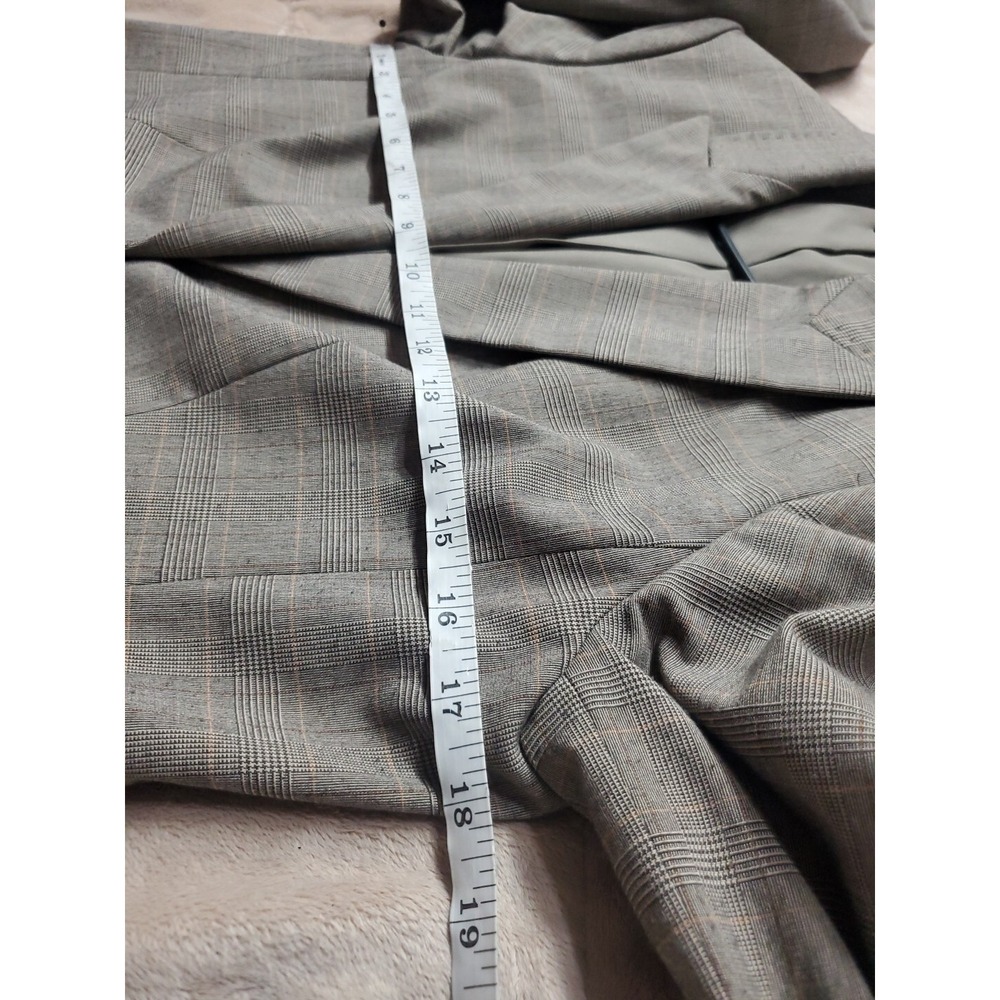 Tahari women's blazer jacket sz 8‎ Brown Gray Check Career Preppy Office Fall - Picture 10 of 11